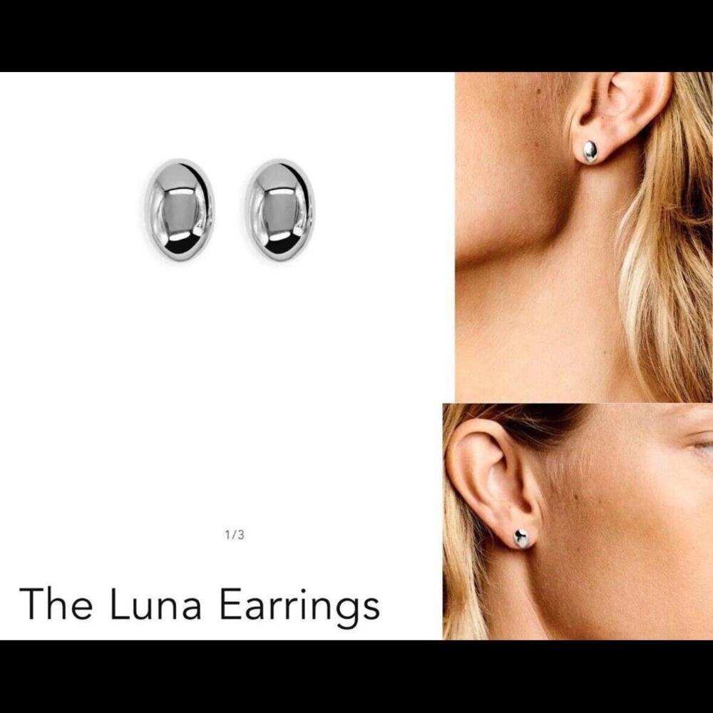 Lie Studio Sterling Silver Earrings New In Pouch